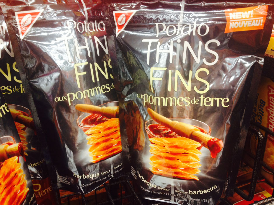 Potato Thins bold new packaging design